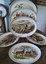 Set 6 Vintage Oval Plates