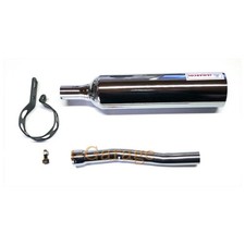Chrome exhaust with clamp and connecting pipe for Yamaha DT 50 MX exhaust