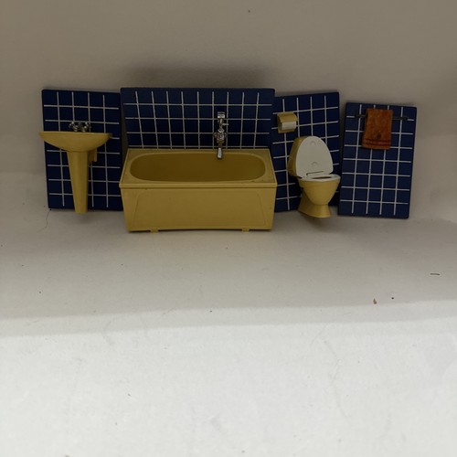 Lundby vintage blue - lundby, tiled