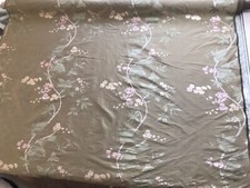 100% silk fabric green