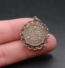 Old Vintage Silver Pendant w/