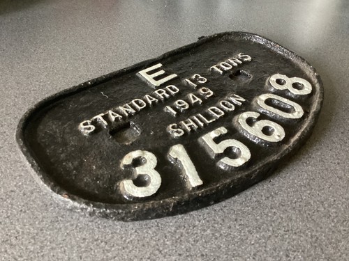 Railway wagon plate - d, ……