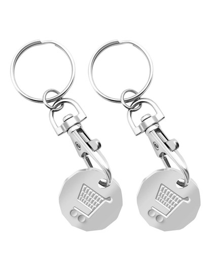 Trolley coin keyring - trolley,