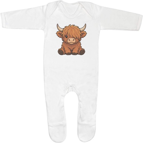 Sitting highland cow baby - highland, cow'
