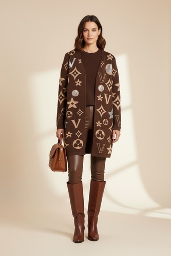 Chocolate brown long crystal - chocolate,