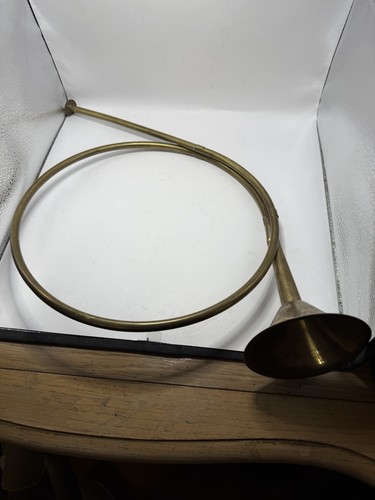 Vintage brass hunting horn - vintage,
