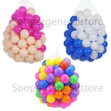 Pit Plastic Balls MultiColour Pink Blue Play Ball Kids Children Soft Indoor Toys