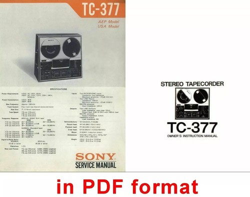 Sony 377 service user - tc-377,