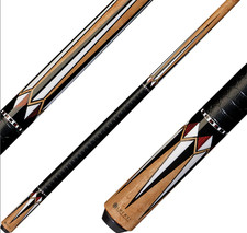 LZC31 Lucasi Custom Antique Birdseye & Black/Imitation Bone Cue w/ Embossed Wrap