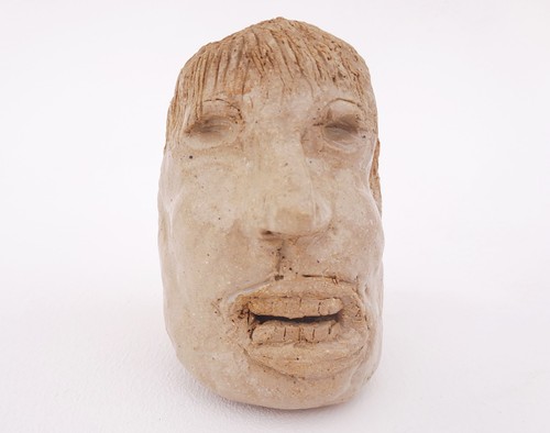 Vintage studio pottery head - studio,