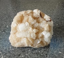 Natural Stilbite And Apophyllite Bed With Cut Base, 2.13 Inches Tall, 642 Grams