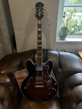 1980s/90s Epiphone Sheraton II VSB  With Faulty Hardcase