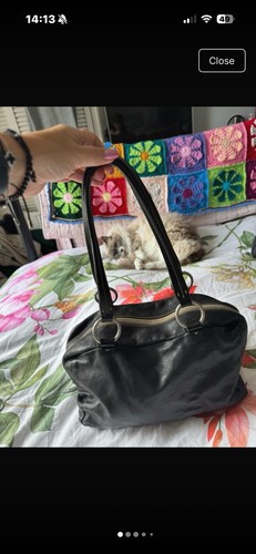 Black leather miu - miu, shoulder