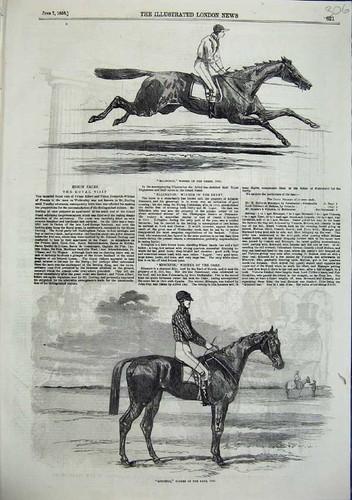 Old antique print - antique, races