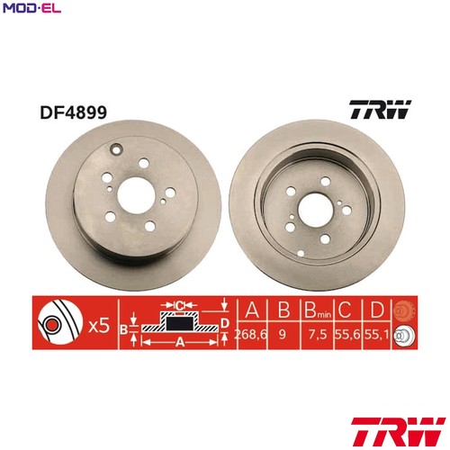 Brake disc df4899 - df4899, for