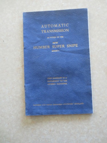 Original humber super - humber, snipe