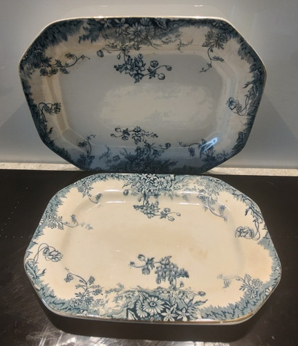 Two antique serving plates - serving,