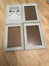 Set Of 4 Off White shabby chic  Wooden Photo Frames. Frame Size 7x5