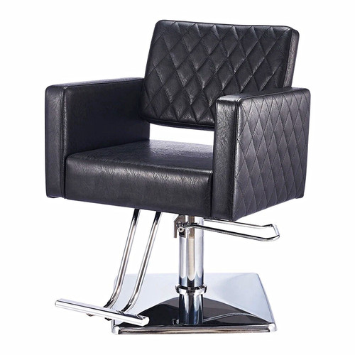 Black hydraulic salon chair - hydraulic,