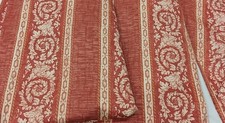 90x90  Curtains Terracotta & gold  jacquard  heavy lined pencil pleat 