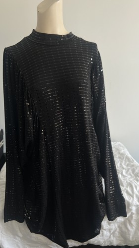 Black sequin dress size - h&m, uk