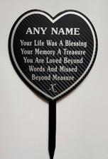 Memorial Plaque Grave Heart