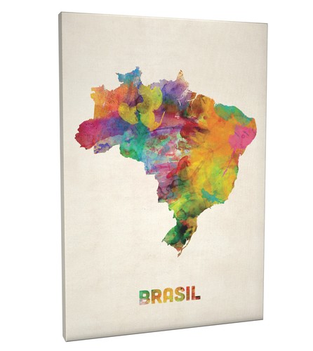 Brazil watercolor map - brazil,