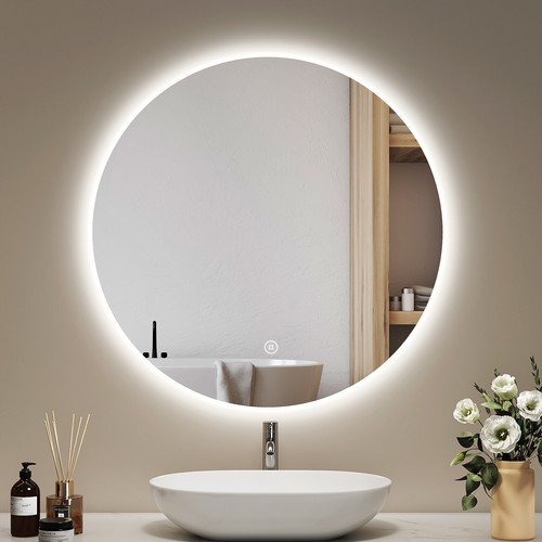 Frameless round bathroom - round,