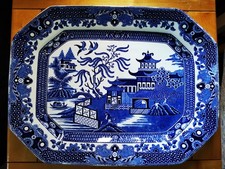 vintage blue white willow