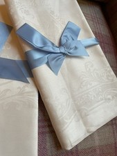 Unused Vintage Double Damask Irish Linen Tablecloth 54” Square & 4 Napkins 22”