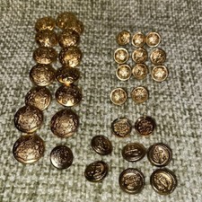 Military Style Buttons Gold