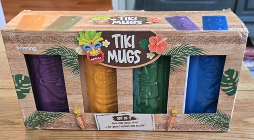 Set four 380ml tiki - tiki, mugs