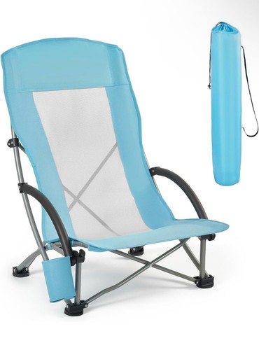 Folding beach chair - chair,, low