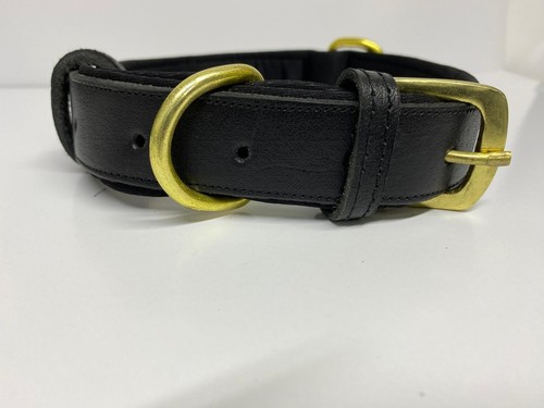 Real leather dog collar - leather,