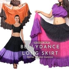 Women's 25 Yard/4 Tiered/Boho/Tie Dye/Tribal/ATS/Belly Dancing Cotton skirts