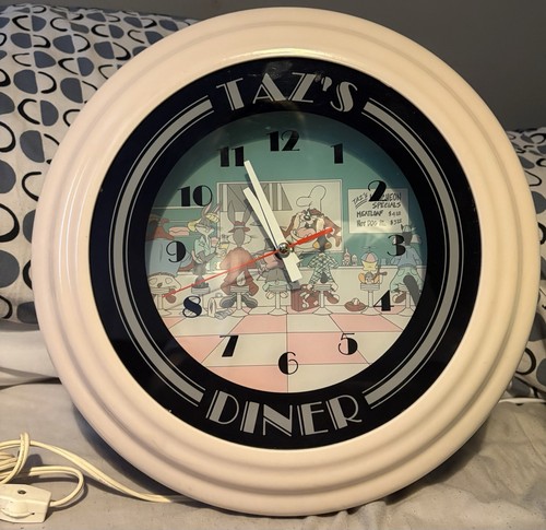 Taz diner wall clock - clock, w/