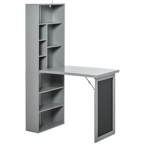 Part work desk with storage - 3-part,