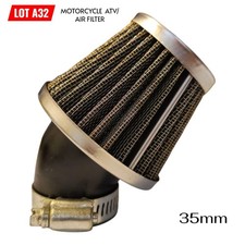 Lot A32 Universal 45° Angle Motorcycle Air Filter 30–38mm w/ Reducer Ring Clamp