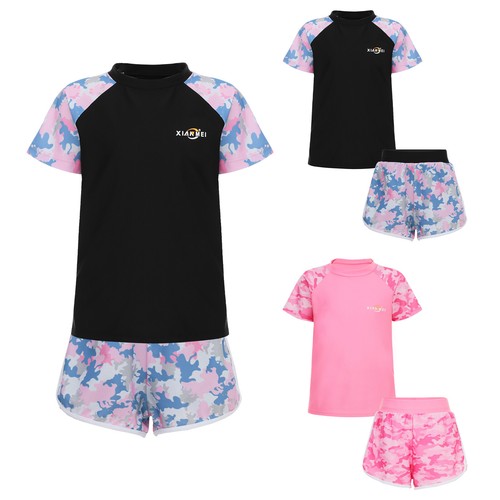 Girls 2pcs rash guard - guard, swimming