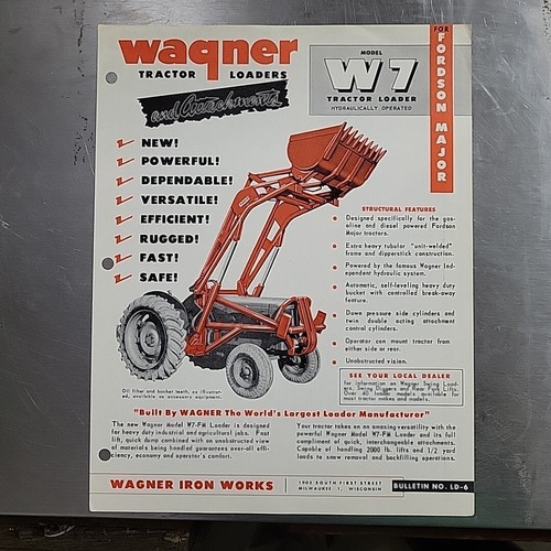 1950s wagner tractor loader - wagner,