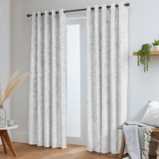 Crushed velvet curtains - curtains, pair