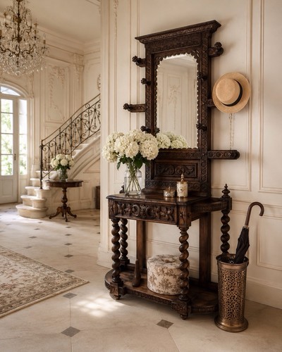 Antique victorian oak stick - oak,