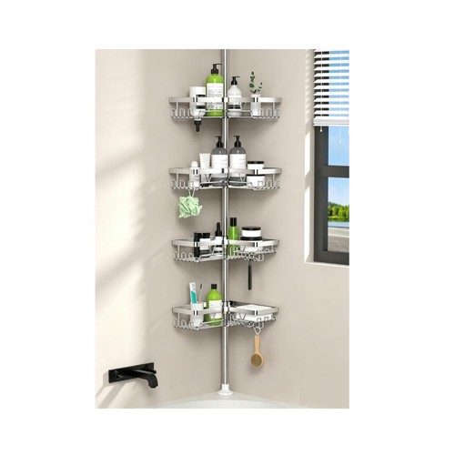 Telescopic corner shower - telescopic, caddy