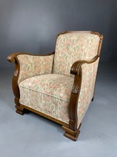 Danish Circa 1930s Oak Framed Floral Upholstered Armchair, Retro, EB4510 VCAR