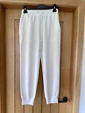 FashionModa ‘Slinky-Feel’ Jogger- Style Trousers White Medium