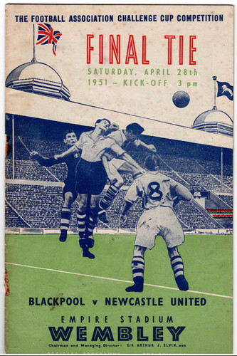 Cup final programme - programme, 1951