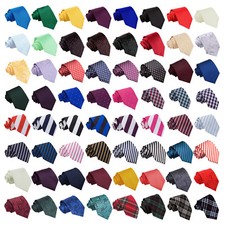 Mens Tie Solid Plain Check