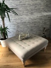 Large Modern Beige  Footstool