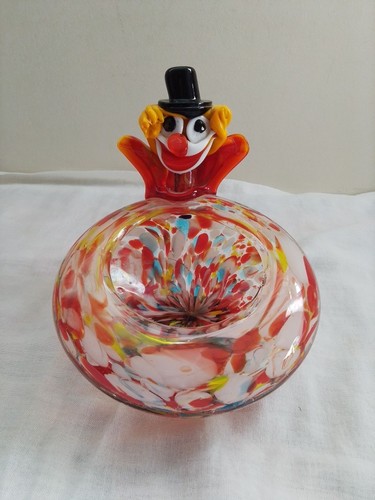Murano glass clown - glass,