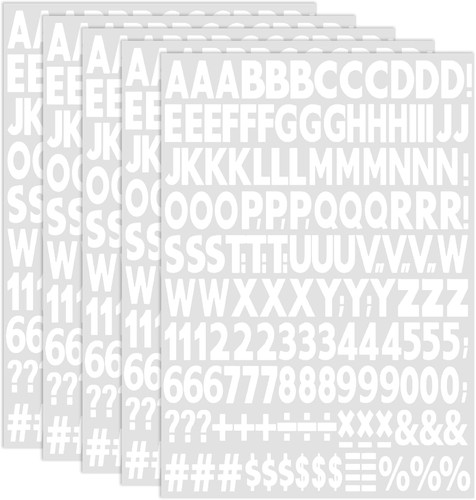 Iron letters white 5 - iron,